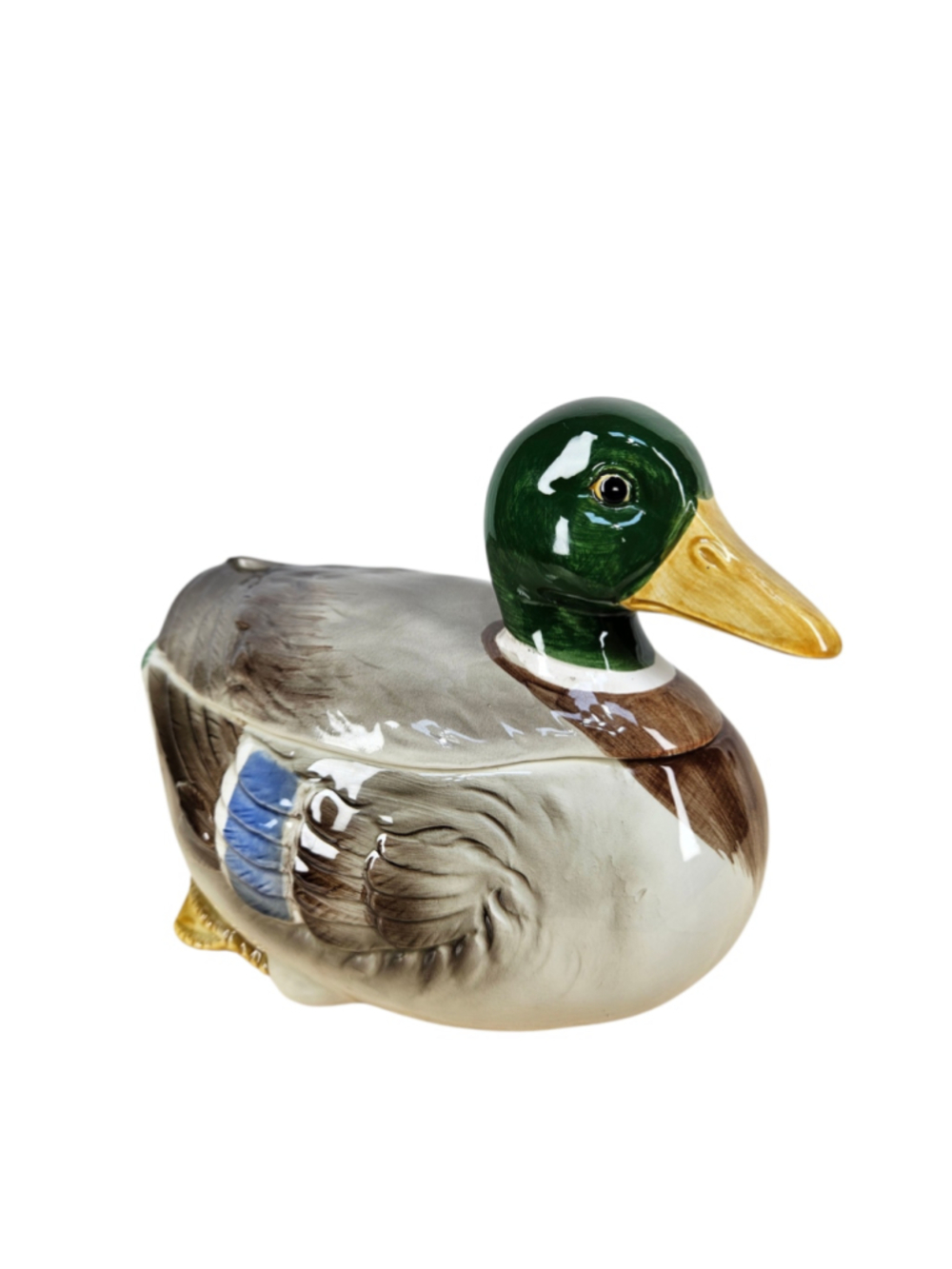 Otagiri Mallard Duck Covered Bowl Canister Ceramic Tureen 1981 Japan